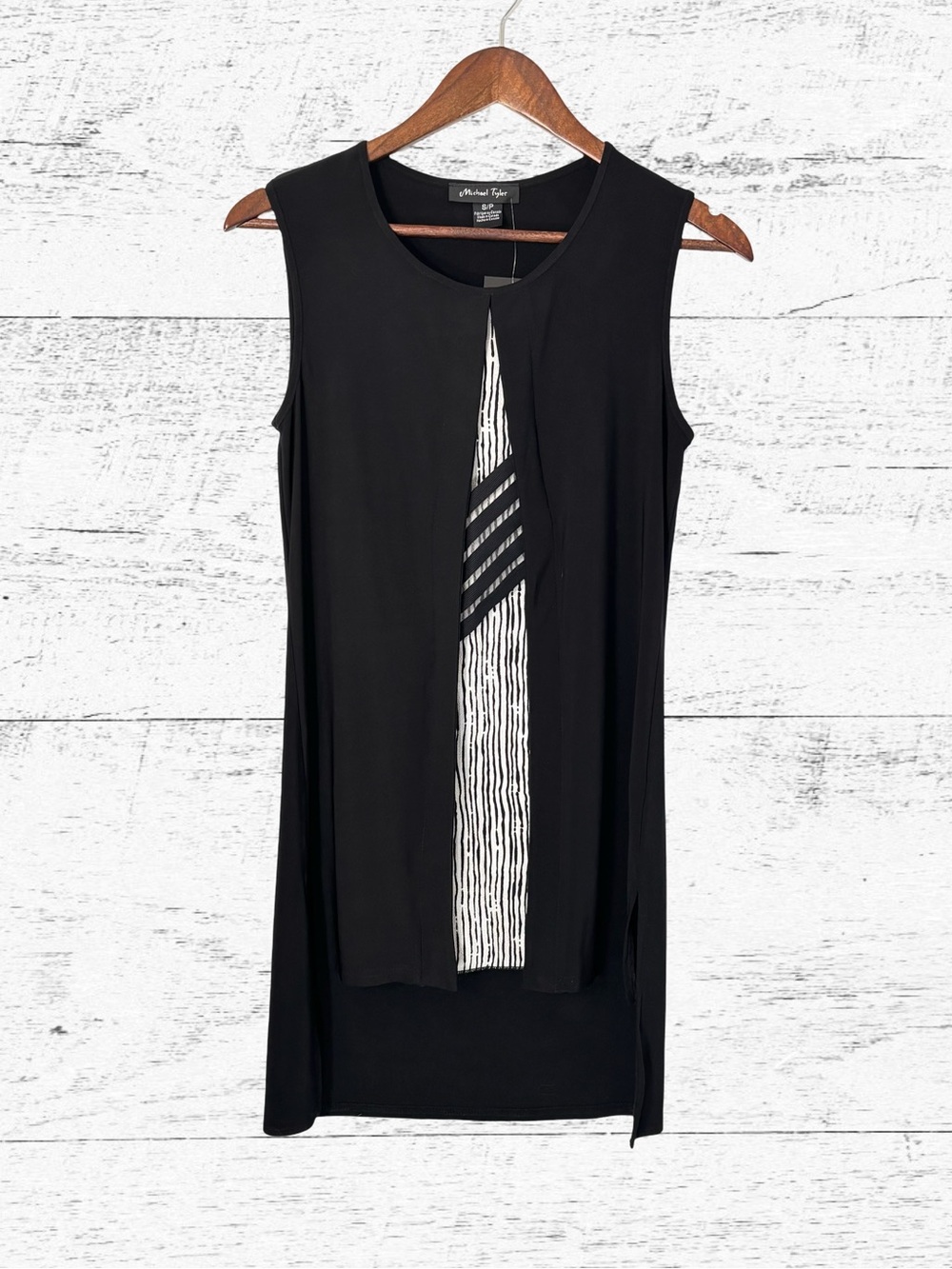 Black Sleeveless tunic by Michael Tyler NWT
